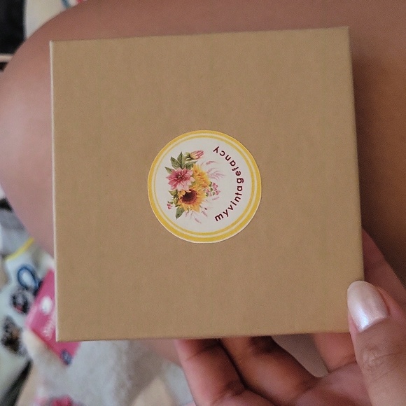 Rose Gold Dangle Earrings - Picture 3 of 3